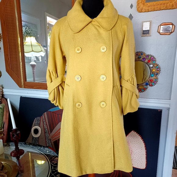 VTG Style Anthropologie Mustard Seed Yellow Jacket - Picture 2 of 13
